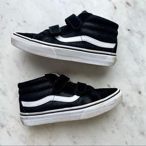 Vans shoes mid top velcro kids size 3